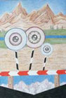  Mit großen Augen durch Ladakh - 28 x 42 - Buntstift, Faserschreiber - 1989